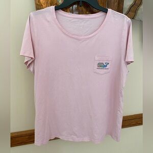 Vineyard Vines Pink Pocket Tee Shirt Whale Graphic Design